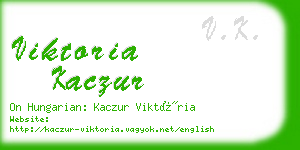 viktoria kaczur business card